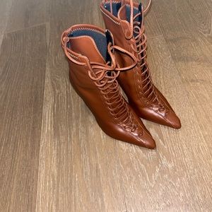 Schutz Lace Up Tennie Booties brown - excellent condition